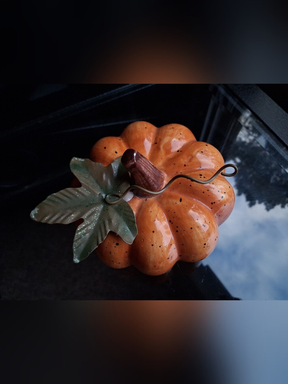 Vintage Large Ceramic Pumpkin Pair - Picture 8 of 10